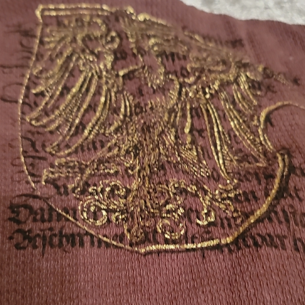 Affliction Men Large Brown and Gold Long Sleeve Shirt - Picture 9 of 9
